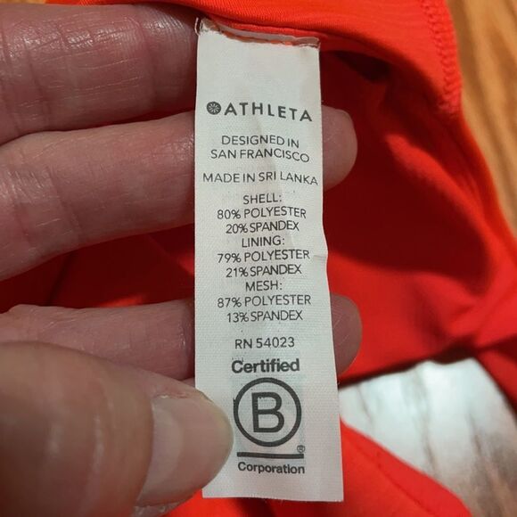 Athleta Gym Bra Crop Tank Orange, Sport - Picture 8 of 8